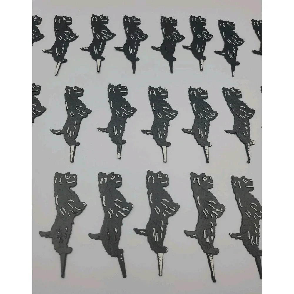 Huge Lot Of 31 Vintage Scottie Dog Cupcake Picks Black And White